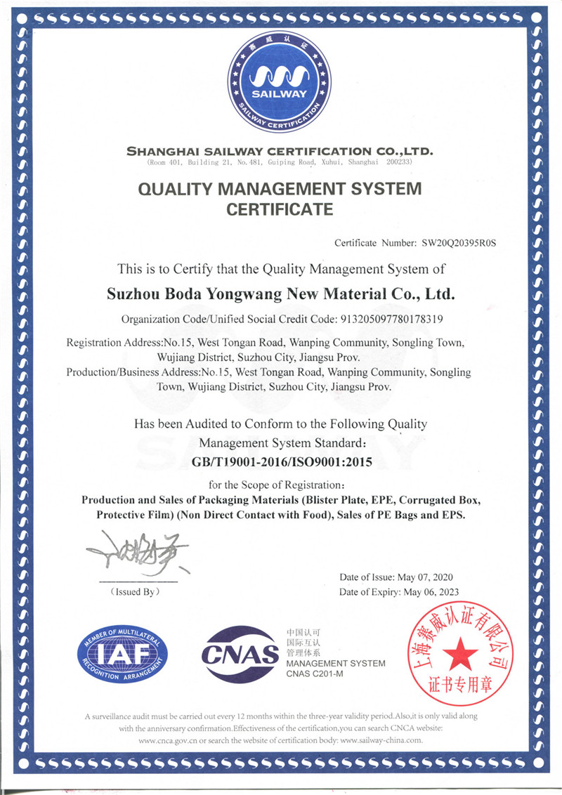 ISO9001-system certification